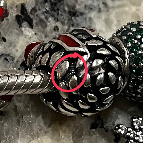 Pandora Pine Cone Bow Charm - Picture 6 of 7